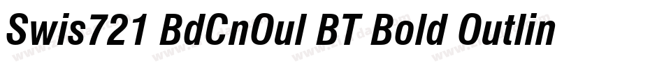 Swis721 BdCnOul BT Bold Outline字体转换